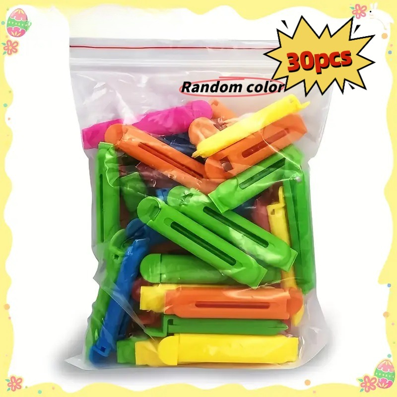 Dry Food Snacks - 30 clips multicolores para sellar alimentos: