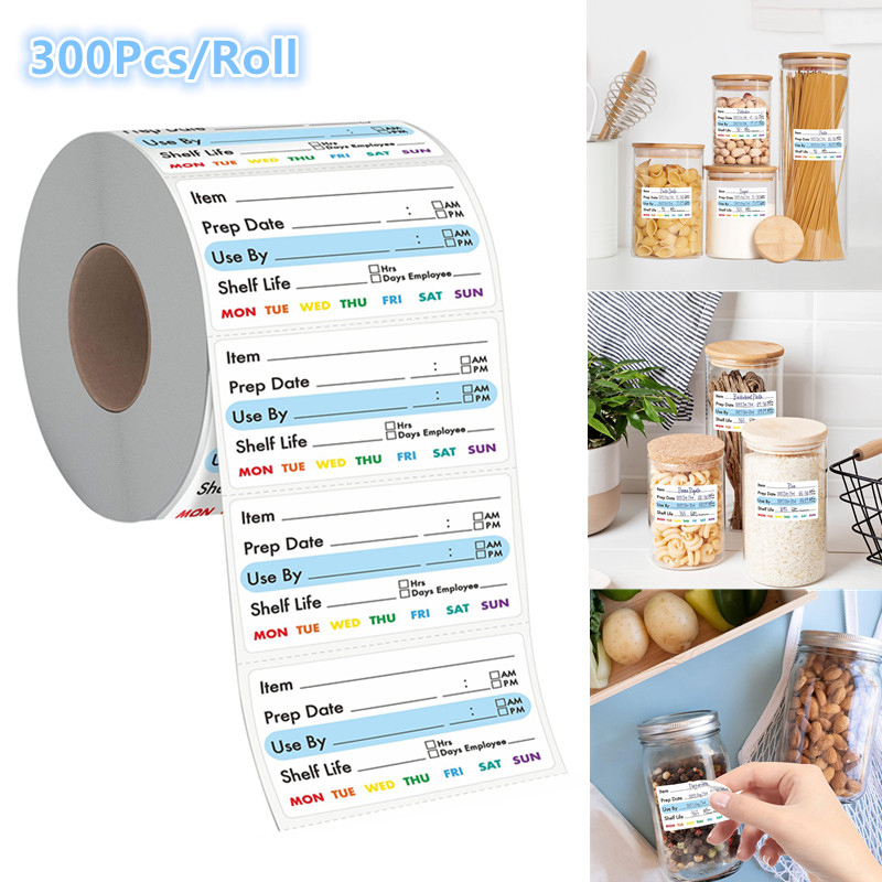 Candy Sour Strip - 300 Etiquetas Adhesivas para Alimentos, Etiquetas