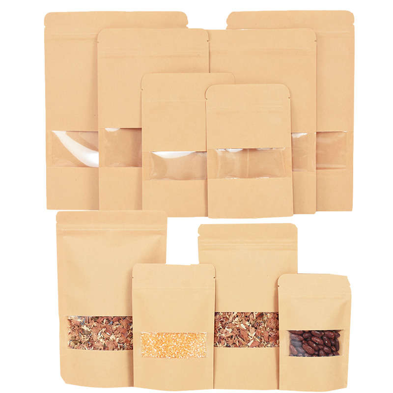 Food Snacks For Christmas - Bolsas de papel Kraft con cierre
