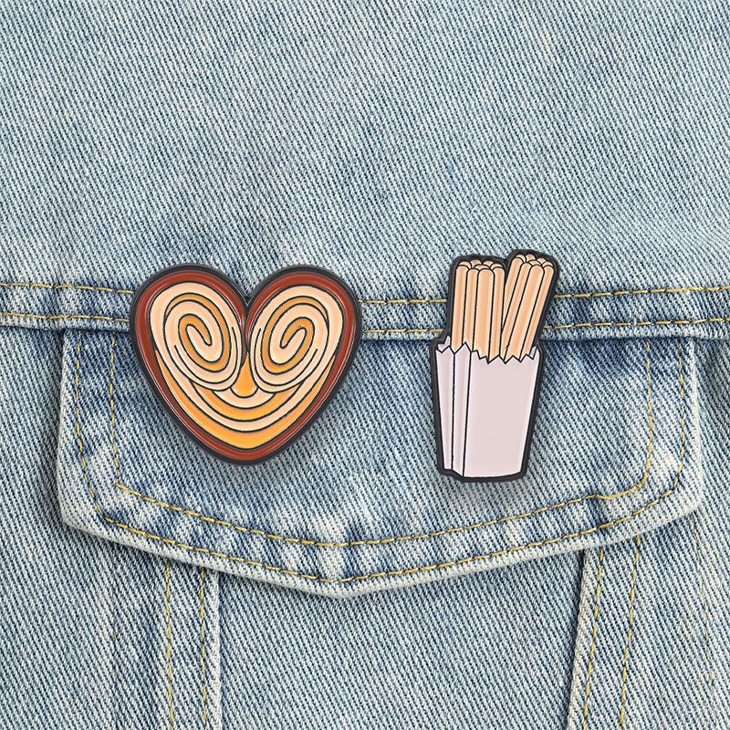 Food Snacks In Spanish - Broches de esmalte de churro mexicano