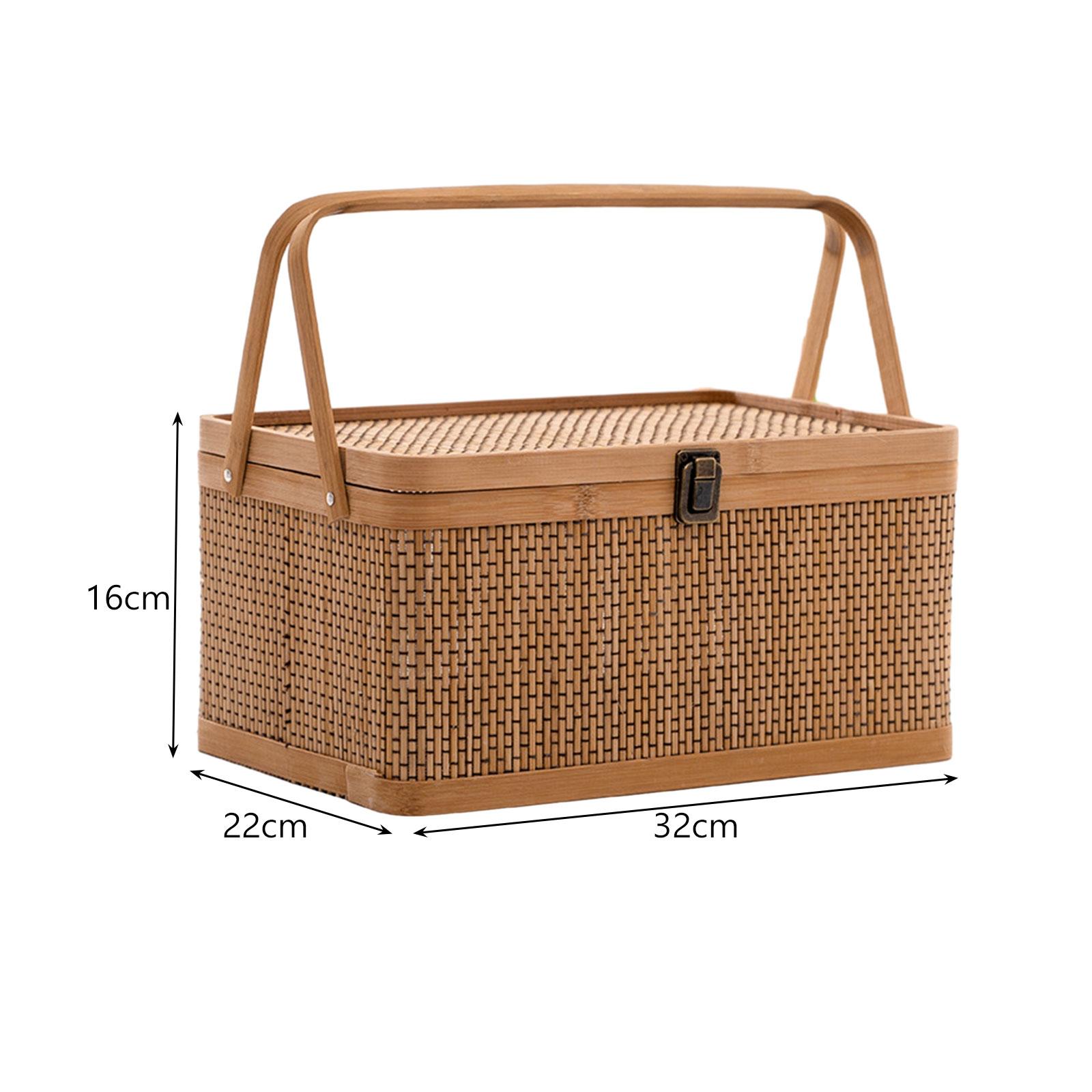 Cesta de Picnic de Bambú Hecha - Snacks Food Hamper Basket reseña y precio