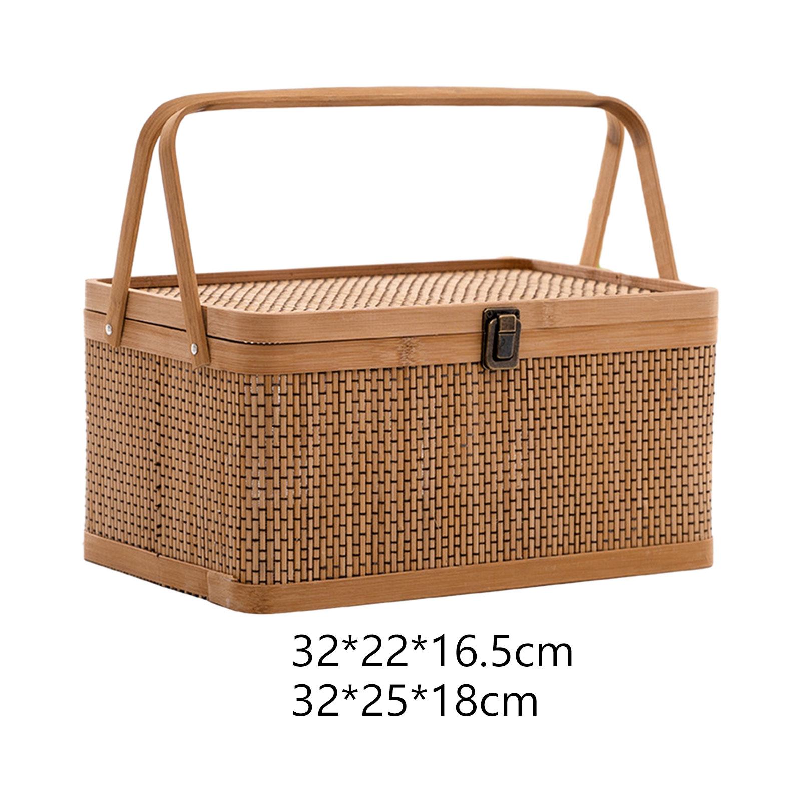 Cesta de Picnic de Bambú Hecha - Snacks Food Hamper Basket reseña y precio