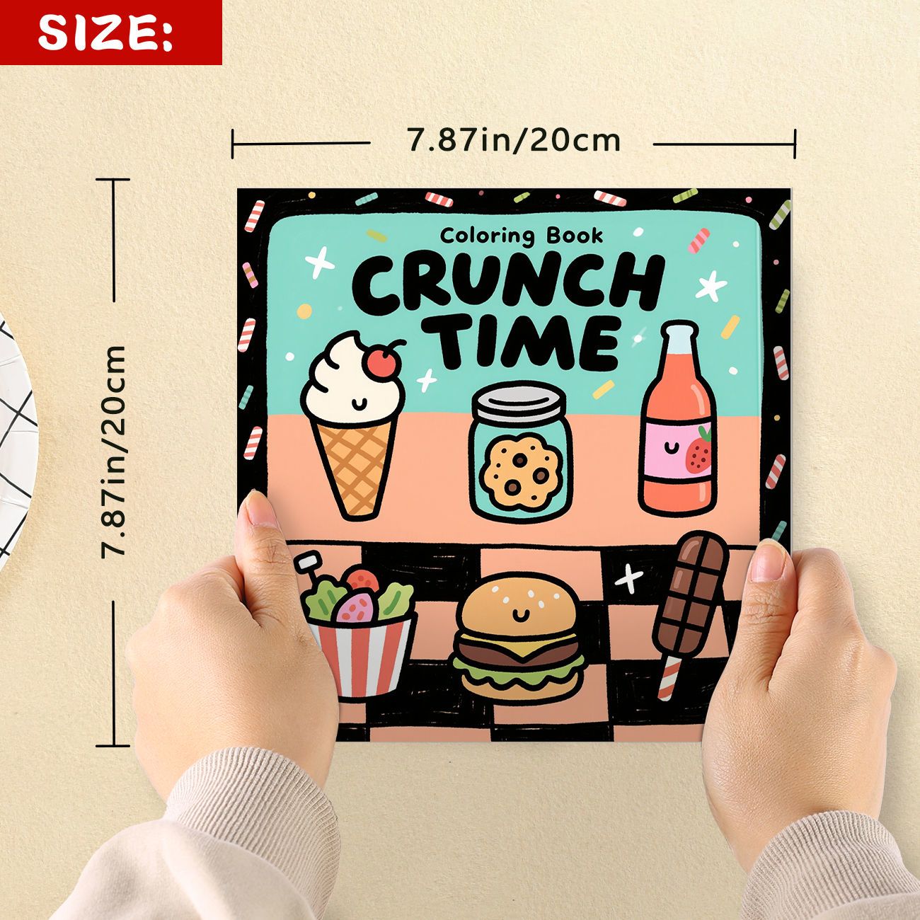Libro para colorear Crunch Tim - Food Snacks Easy reseña y precio