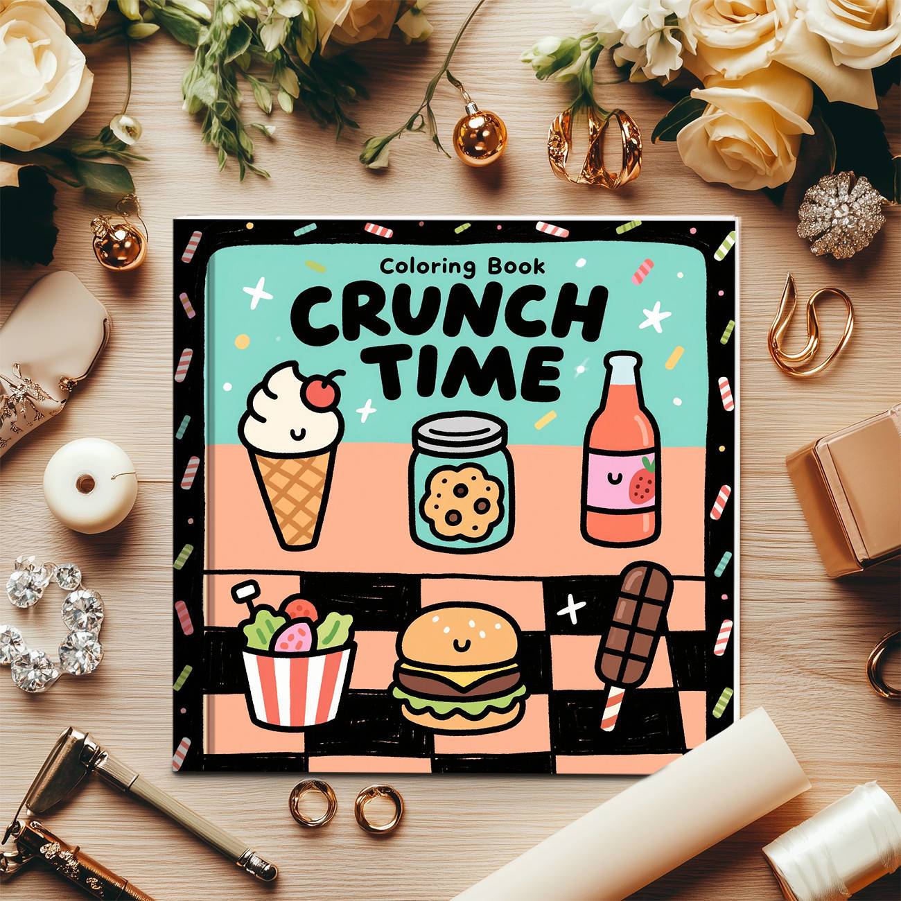 Libro para colorear Crunch Tim - Food Snacks Easy reseña y precio