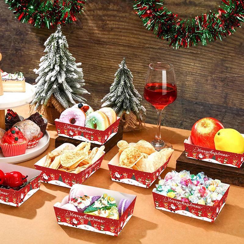 Bandeja navideña de papel para - Food Snacks For Christmas reseña y precio