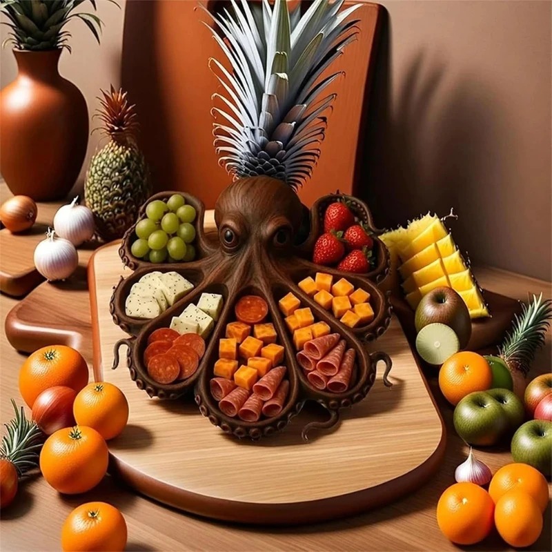 Bandeja de madera para servir  - Food Snacks Items reseña y precio