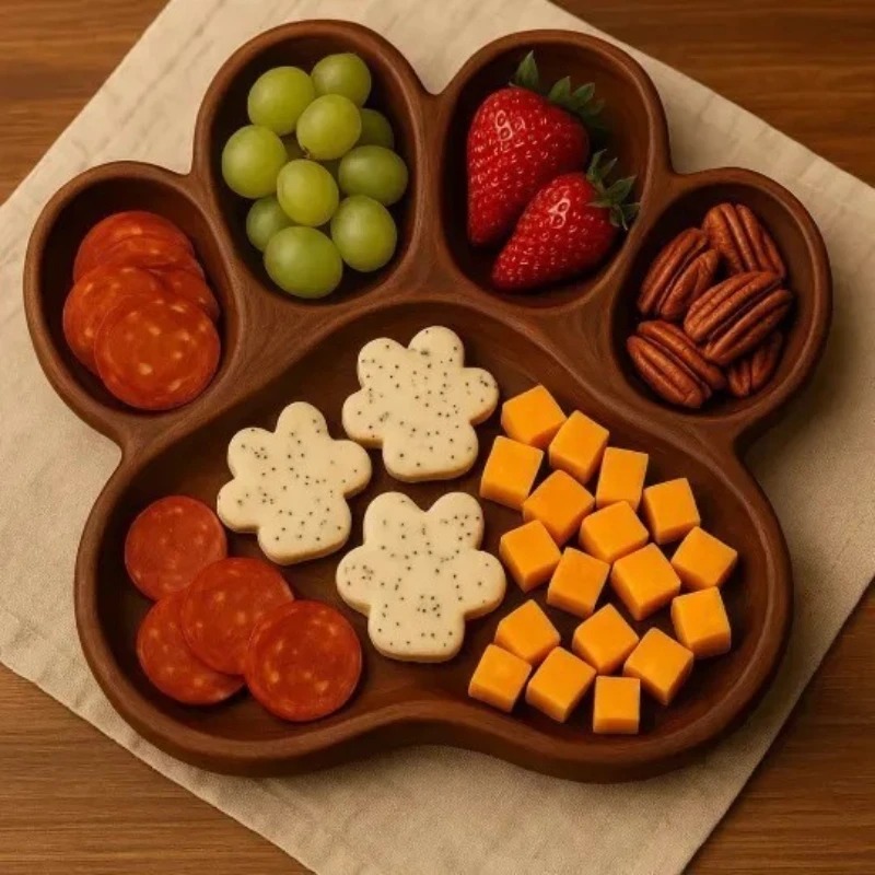 Bandeja de madera para servir  - Food Snacks Items reseña y precio