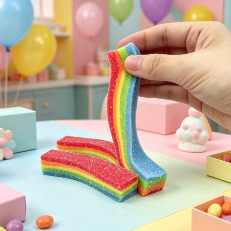 Juguete Antiestrés de Arcoíris - Candy Sour Strip reseña y precio