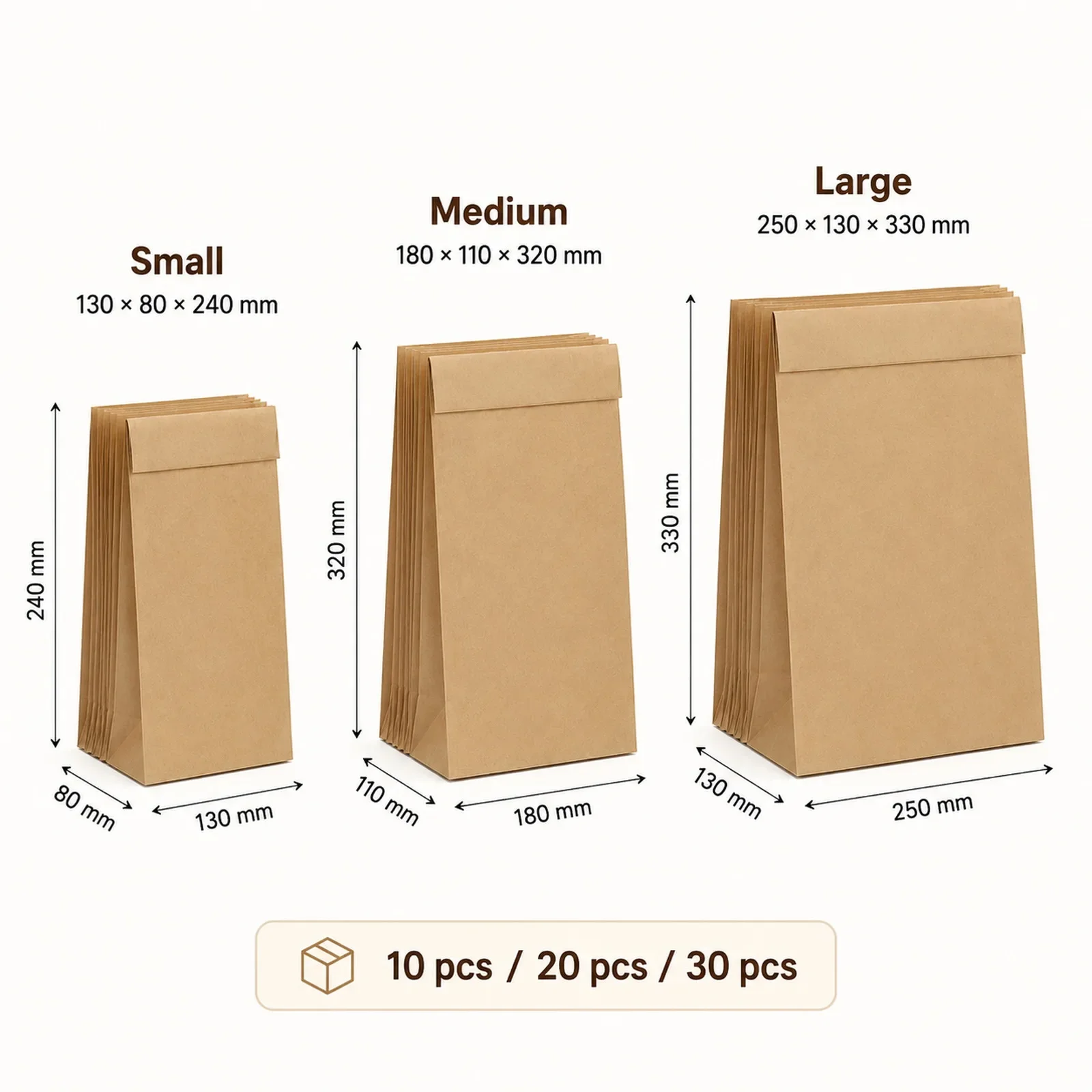 10-30 Bolsas Pequeñas de Papel - Food Snacks For Christmas reseña y precio