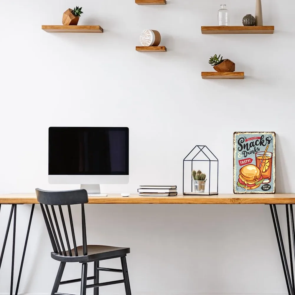 Letrero de metal de comida vin - Food Snacks Easy reseña y precio