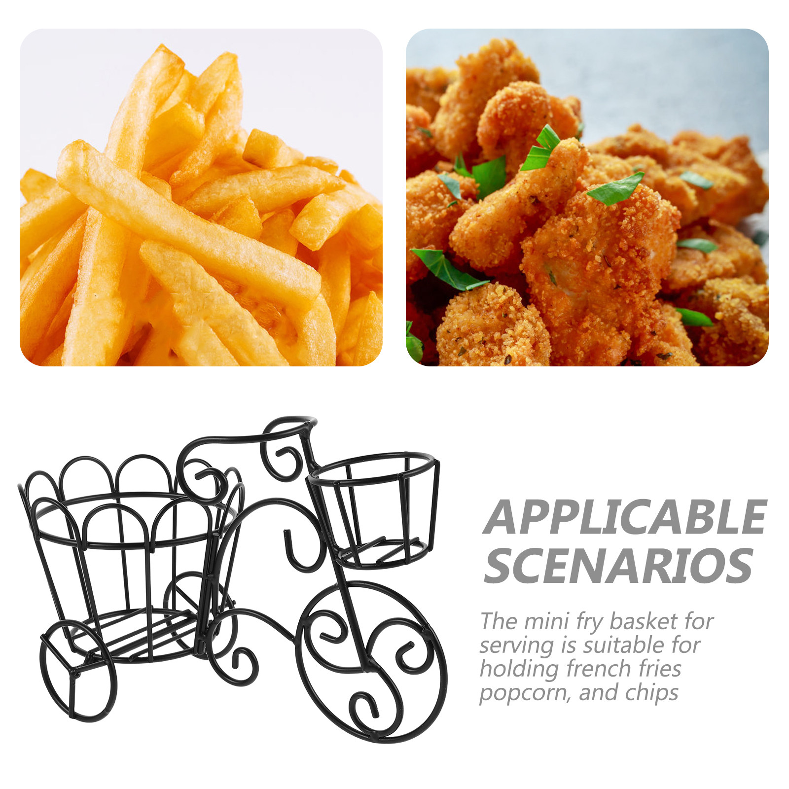 Cesta de metal para papas frit - Food Snacks With Iron reseña y precio