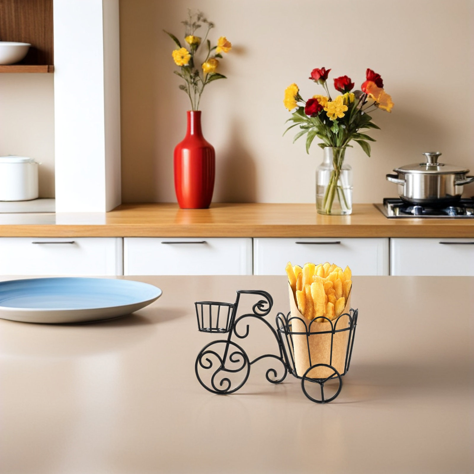 Cesta de metal para papas frit - Food Snacks With Iron reseña y precio