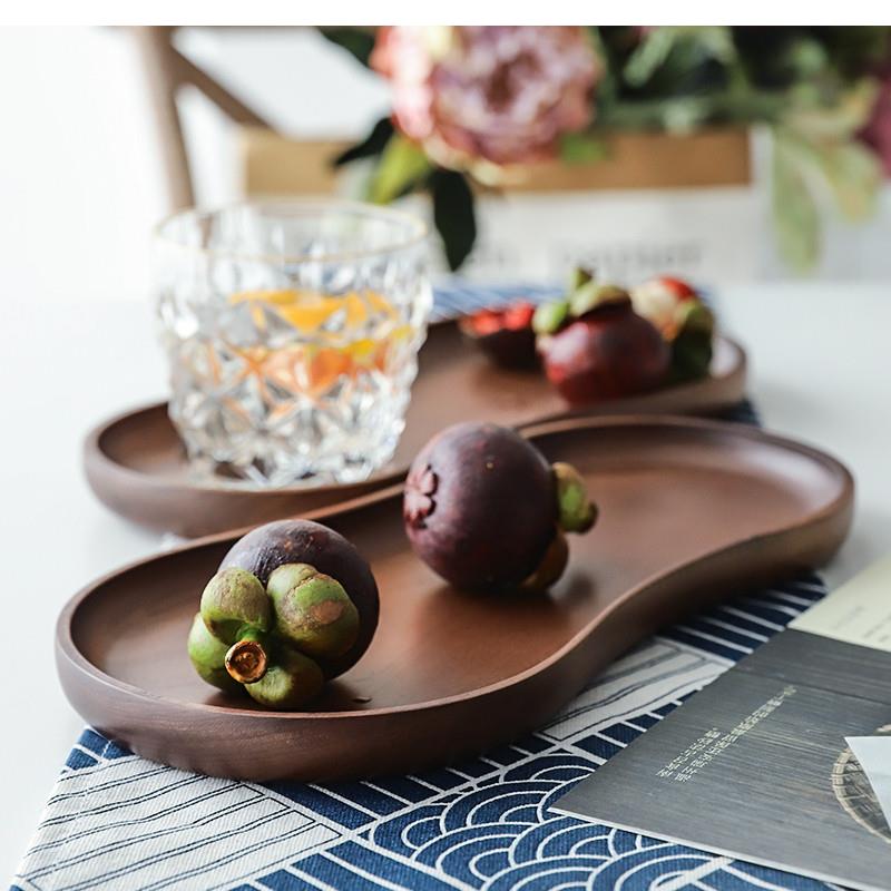 Bandeja de madera maciza pura  - Food Snacks Items reseña y precio