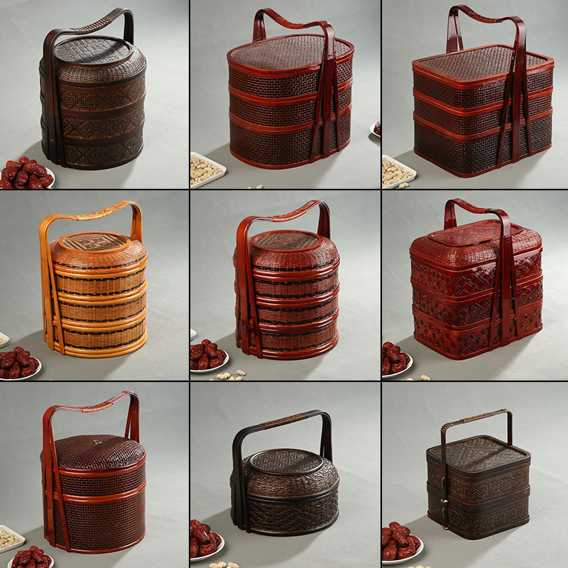 Cesta de Picnic de bambú con t - Snacks Food Hamper Basket reseña y precio