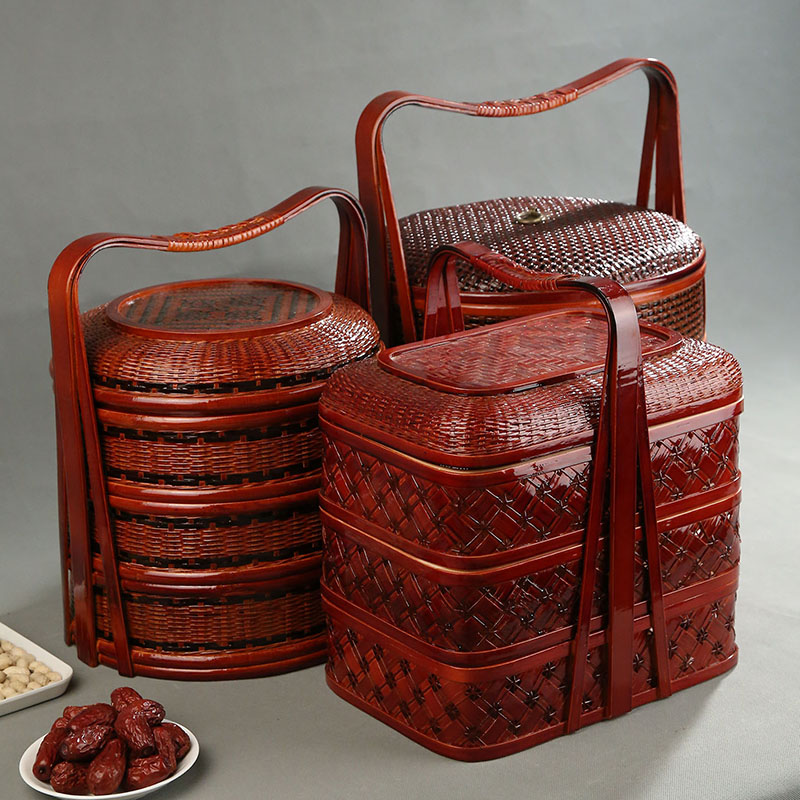 Cesta de Picnic de bambú con t - Snacks Food Hamper Basket reseña y precio